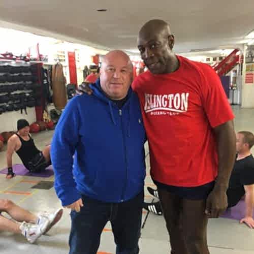 Lenny Hagland with Frank Bruno (former professional British boxer)