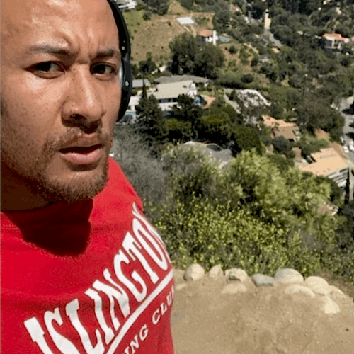 Kenny hiking at Runyon Canyon Park, Los Angeles