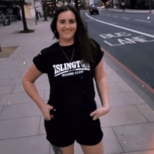 Helen Gibson in our IBC t-shirt