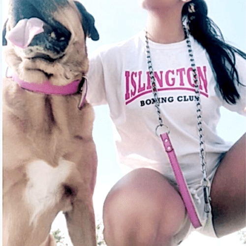 Lina in a custom IBC t-shirt